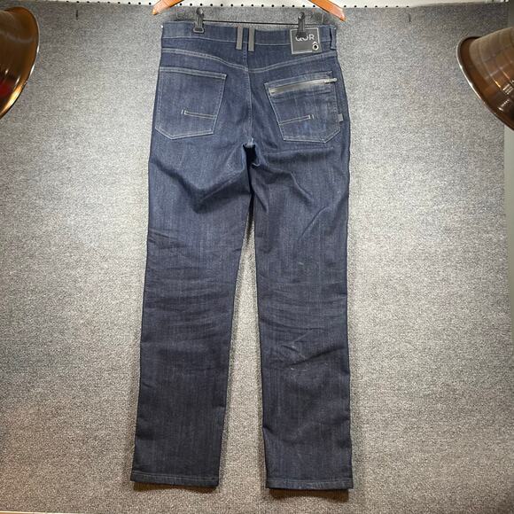 QORtec Performance Denim Jean Men's 32X32 Actual (33X31) Blue Stretch Zip Pocket - Picture 9 of 12